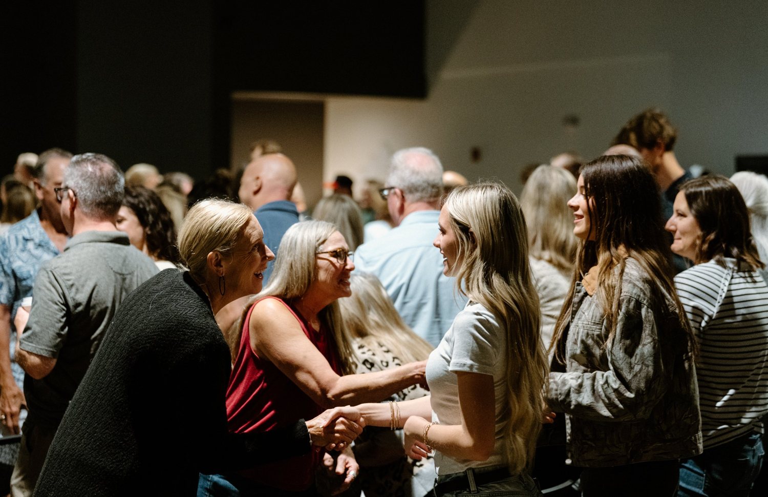 A warm welcome and conversation at Rise